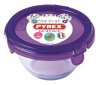 My First Pyrex Miseczka okrągła z fioletową pokrywką