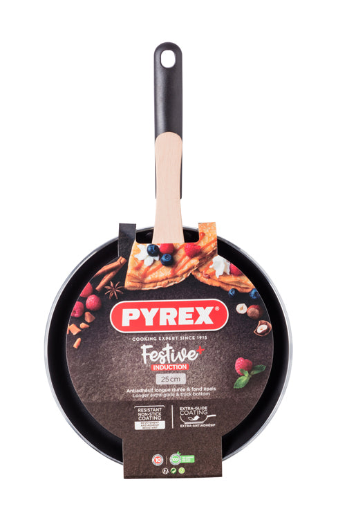 Pyrex Festive + Patelnia do naleśników do wszystkich typów palników, także indukcyjnych