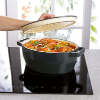 Pyrex SlowCook Garnek  żeliwny owalny szary